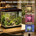 5 Gallon Fish Tank, Betta Aquarium Self-Cleaning Kits, 100% Glass Materia