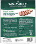 Healthfuls Duck Jerky Healthy Dog Treats – Grain Free, Real Duck Breast Fillets, No Fillers or Artificial Ingredients, All Life Stages – 16 ounces