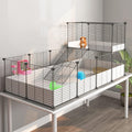 Oneluck Guinea Pig Cage,Indoor Habitat Cage with Waterproof Plastic Bottom,Playpen for Small Pet Bunny, Turtle, Hamste, 