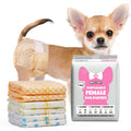 Dono Dog Diapers Female - 60 Pcs, Disposable Puppy Diapers with Wetness Indicator, Super Absorbent Leak-Proof Pet Doggie Diaper for Female Dogs in Peeing or Elderly Incontinence, XXS Size