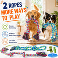 Eefitoys Tough Dog Rope Toys for Aggressive Chewers, Tough Tug of War Dog Toys for Large, Medium & Small Dogs – 5 Pack Including 2 Ropes & 3 Supplies