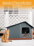 Mewtogo Weatherproof Outdoor Heated Cat House with Thermostatic Heating Pad