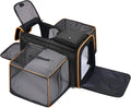 Pet Carrier, Large Soft Sided Expandable Travel Carrier with Steel Frame, Anti-Scratch Mesh, Removable Fleece Pad and Po