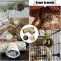 PINVNBY Hamster Grass Tunnel Toy Nature's Hideaway Guinea Pig Tunnels and Tubes Straw Tunnel House with 4 Entrances for 