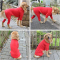Lovelonglong Four Feet Dog Lightweight Pajamas, Pure Cotton Dog Jumpsuits 4 Legs Dog Onesies T-Shirt Stylish PJS Puppy C