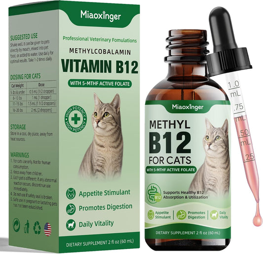 Vitamin B12 for Cats|Superior Methylcobalamin|Developed for B12 Deficiency