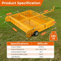 POPMOON 2-in-1 Horse Manure Scoop Tow Behind Trailer Horse Paddock Cleaner