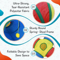 Dr. Fluffyyes Cat Toys - 4-Way Tunnel for Indoor Cats with Peek Hole & 2 Mice - Large Foldable Rainbow Tube with Hanging Ball for Kittens, Rabbits, Small Dogs - Ideal Cat Toy