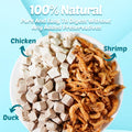 Turtle Food - Natural Freeze-Dried Chicken, Duck and Antarctic Krill – 3 in 1 Premium Treats for Reptiles, Cats & Dogs –