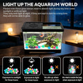 1.5 Gallon Betta Fish Tank, PC Mini Fish Tank Starter Kit. Black