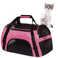 MuchL Cat Carrier for Cats Soft-Sided Travel Pat Carrier for Cat with Wooden Padding Board Airline Approved Lightweight Comfortable Cat Bag for Puppy Small Pets (Small, Pink)