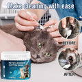 110 Pcs Pet Dry Cotton Swabs Clean Ear Double-Headed Gourd-Shaped Dried Cotton Buds with Storage Box Gentle Grooming for Dogs Cats
