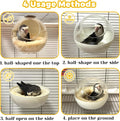 Jevnd Bird Nest for Cage Bite-Resistant, Washable Clear Observation Small Bird House Hanging, Warm Birds Bed Plush Hut, Parakeet Nest to Lay Eggs Breeding Sleeping for Parrot Budgie Lovebird Canary