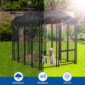 Outdoor Dog Kennel Cover 10'D x 10'W Black Dog Kennel Replacement Top Cover Waterproof Windproof Anti-UV Compatibe for M