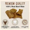Cadet Premium Grade Beef Hide Chips Dog Chews, 1 lb, Peanut Butter Flavor