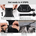 Dotoner Escape Proof Cat Harness and Leash Set Adjustable Soft Mesh Vest for Walking Safe Travel Vet Visit with Reflective Strips for Cats and Kittens(Black-M)