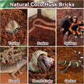 Legigo 4 Pack Coconut Fiber Substrate, Natural Coco Coir Reptile Bedding