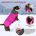 Dogcheer Warm Dog Coat, Waterproof Fleece-Lined Dog Jacket with Leash Hole