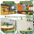 CAMATET 8pcs Natural Bird Perches for Cage, 5.9“ Small Wood Bird Perch for Parakeet/Cockatiel, Bird Cage Stick, Bird Branches for Cages, Birdcage Accessories for Parrot Conure