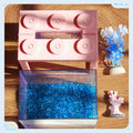 Small Betta Fish Tank, Stackable Mini Fish Tank Aquarium Tank Kit, 3/5 Gallon Rectangular Fish Bowl with Aquarium Gravel