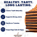 Amazing Dog Treats Collagen Sticks for Dogs | Dog Dental Chews 6" 50 Count