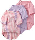 Pet Passion Toby II Dog T-Shirt, 3 Pack, Pink Tie Dye, Small