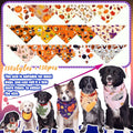 Huhumy 100 Pcs Halloween Dog Bandanas Bulk Bandanas for Medium Large Dogs