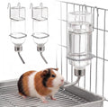 FENICAL Pet Cage Water Bottle, 11.8OZ Hanging Pet Drink Dispenser, Plastic