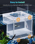 Pawfly Fish Tank Breeder Net Aquarium Fish Breeder Box with Nylon Mesh & Suction Cups Separation Net Small Fish Fry Hatc