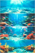 Mindsoft 4 Pack Aquarium Background, 48 x 18 Inch