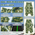 ROZKITCH Small Dog Camo Coat, Pet Windproof Warm Cold Weather Jacket Vest with Luminous Zipper, Jumpsuit Apparel Outfit 