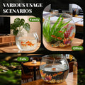 Geelin 1 Gallon Plastic Fishbowl Round Large Clear Shatterproof Tank