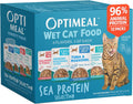 Wet Cat Food, Sea Protein Selection, Grain Free Morsels - 3oz, 12 Pouches