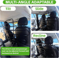 Metal Dog Barrier for Cars, SUVs, Trucks, Adjustable Universal Pet Gate Vehicle Divider for Back Front Seat, Heavy Duty 