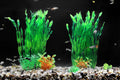 AQUANEAT Fish Tank Artificial Plants, Aquarium Plastic Seaweed Decorations, 11.75Inch Tall Fake Green Accessories, 10 Pa