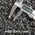 Black Rock, CJGQ 18lb River Rocks Pebbles for Plants Succulents, Decorative Outdoor Landscaping Garden Rocks, Natural Sm