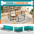 NEWBULIG Dog Playpen Indoor 8 Panels 24 Inch, Metal Outdoor Dog Fence Pen