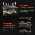 AZV Escape-Proof Tarantula Enclosure,2.37 Gallon Clear PC Reptile Terrarium
