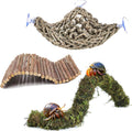 HERCCOCCI Hermit Crab Accessories, Hermit Crab Toys Flexible Climbing Bridge Reptile Hammock Habitat Decor for Hermit Cr