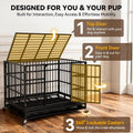 Oranland 48-Inch Heavy Duty Dog Crate for Large Dogs