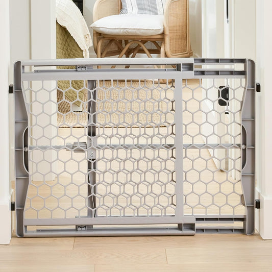 Regalo Safety 28"-42" Extra Wide Expandable Baby Gate for Doorways & Bottom of Stairs, Pressure Mounted Safety Gate for Babies, Toddlers & Pets, Tested & Safe for 30 Years, American Designed and Owned