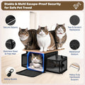 Top and 2 Sides Expandable Cat Carrier 18x11x11 TSA Airline Approved