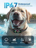 DINJOO Smart Bark Collar - Rechargeable Anti Barking Training Collar with 8 Adjustable Sensitivity, Beep & Shock (Dark B