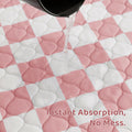 Ralxion 2 Pack Pink Checkered Washable Pee Pads for Dogs, Checkered Reusable Dog Pee Pads, for Puppy Playpen, Crate, Whelping Box, Potty Training, Cute Aesthetic Absorbency, Leak-Proof Non-Slip