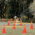 TNZMART Dog Agility Hurdle Cones Pet Jump Training Set Dog Agility Course Backyard Set Adjustable Obstacle Training Set