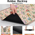 Absorbent Pet Dog Bowl Mat for Food and Water, Pet Cat Food Feeding Mat with Non Slip Rubber Backing, Dog Food Mats for Floors Waterproof, 12"x20"