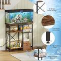 CHOEZON 10-20 Gallon Fish Tank Stand with Power Outlet, 3 Tier Aquarium Stand with Wire Storage Basket, Reptile Tank Sta