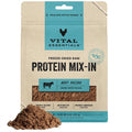 Vital Essentials Freeze Dried Dog Food Topper, Raw Beef Ground Topper for Dogs | Complete Meal or Topper | High Protein, Grain Free Dry Dog Food Mix-in | 6 oz Bag