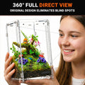 Jumping Spider Enclosure, Acrylic Terrarium with with Magnetic Doors, 0.8mm Micro-Ventilation, Stackable Escape-Proof Ha