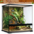 Reptile Thermometer and Humidity Gauge,2PCS Digital Hygrometer Adhesive Reptile Terrarium Hydrometer,Bearded Dragon Tank